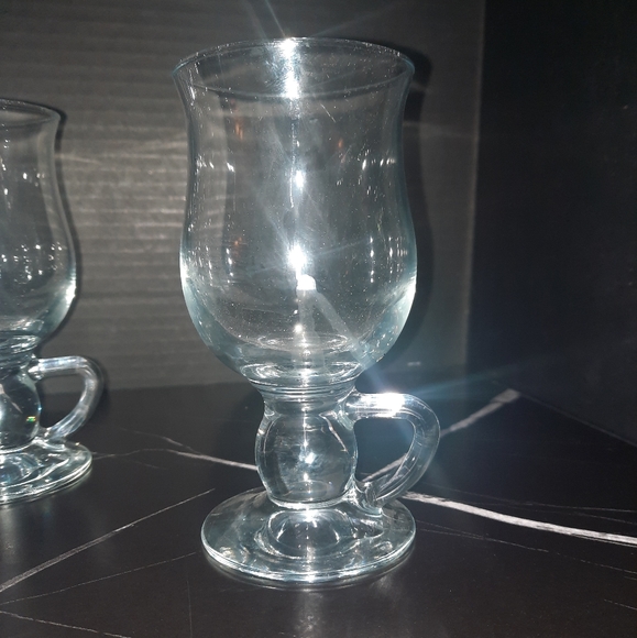 4 circleware pietro clear glass iridescent mugs. - Picture 2 of 3